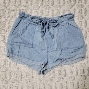 Cute Baggy Blue Drawstring Shorts - Highway Jeans - Light Blue - Size XL